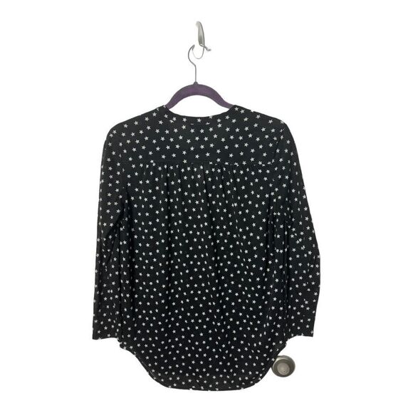 H&M XS Black Star Print Button Down Shirt – Relaxed Fit - Picture 3 of 4